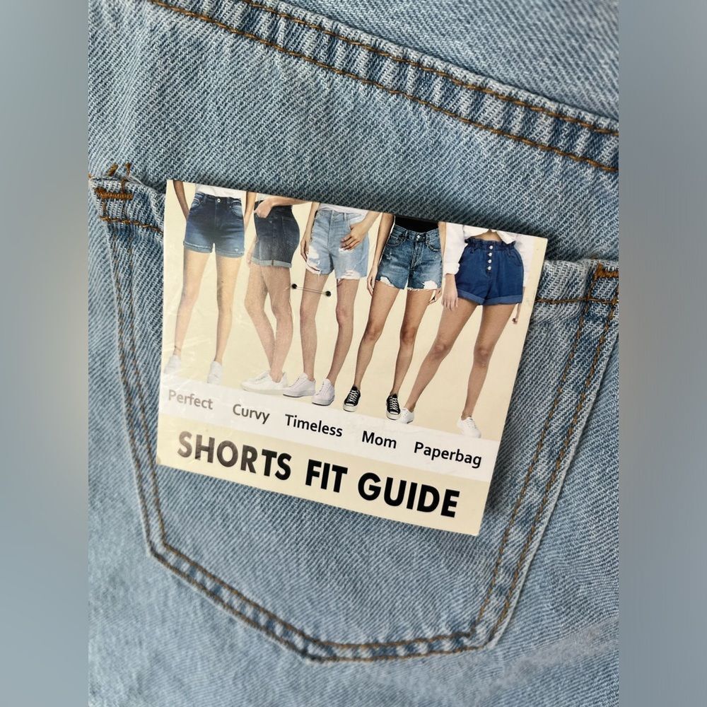 S.O.N.G Women’s Timeless Jean Shorts Denim Size 5/27 Button Fly Inseam 3’” New - Picture 7 of 10
